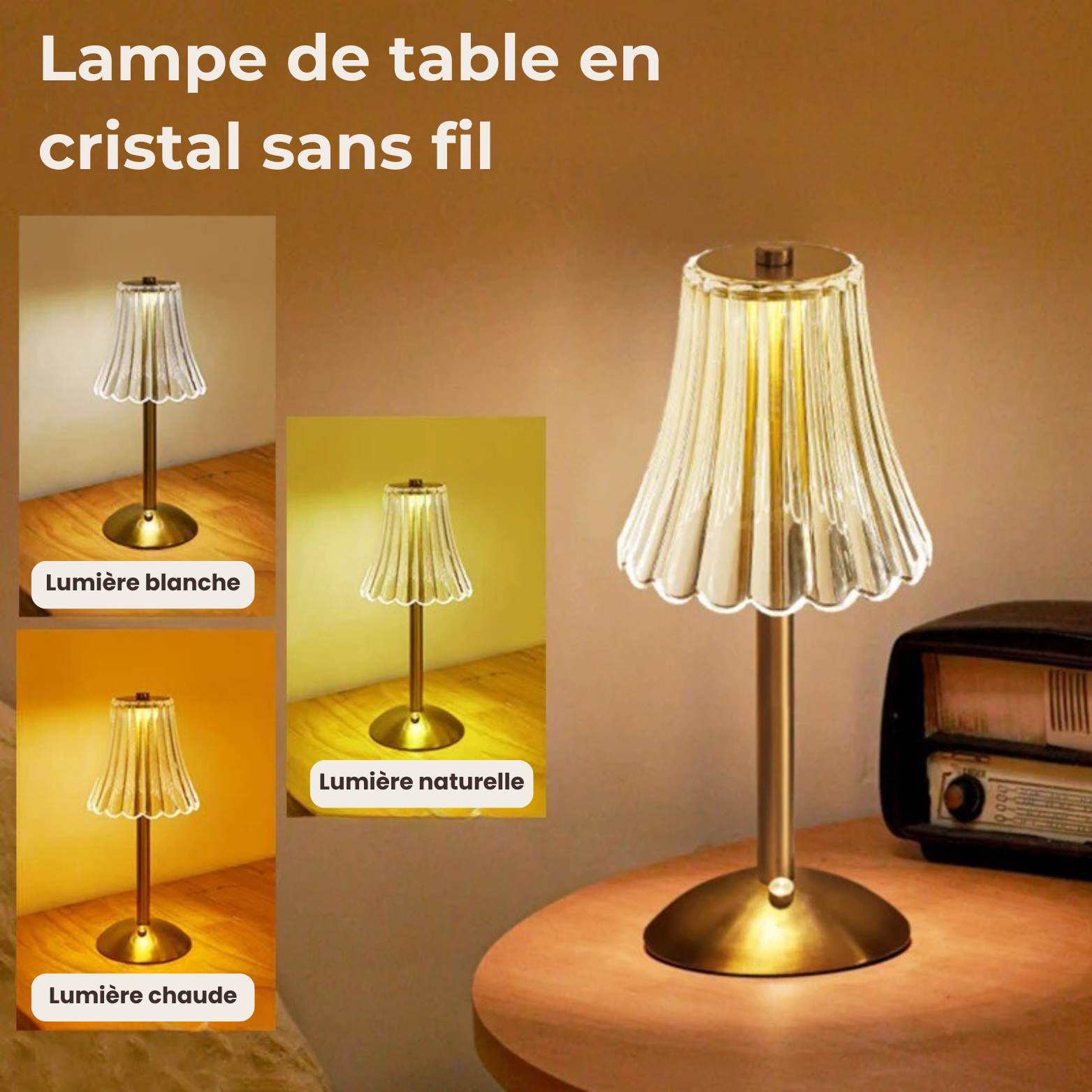 Lampe de Chevet Tactile - Retro