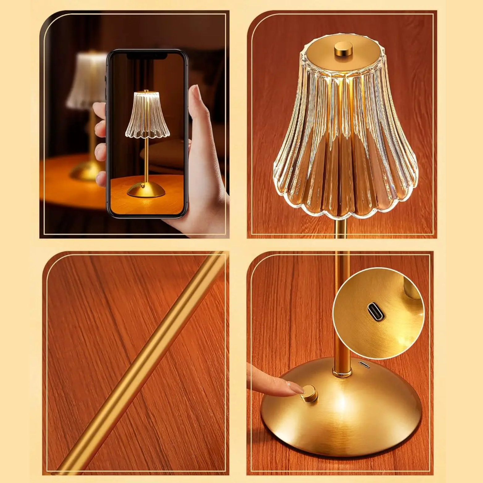 Lampe de Chevet Tactile - Retro