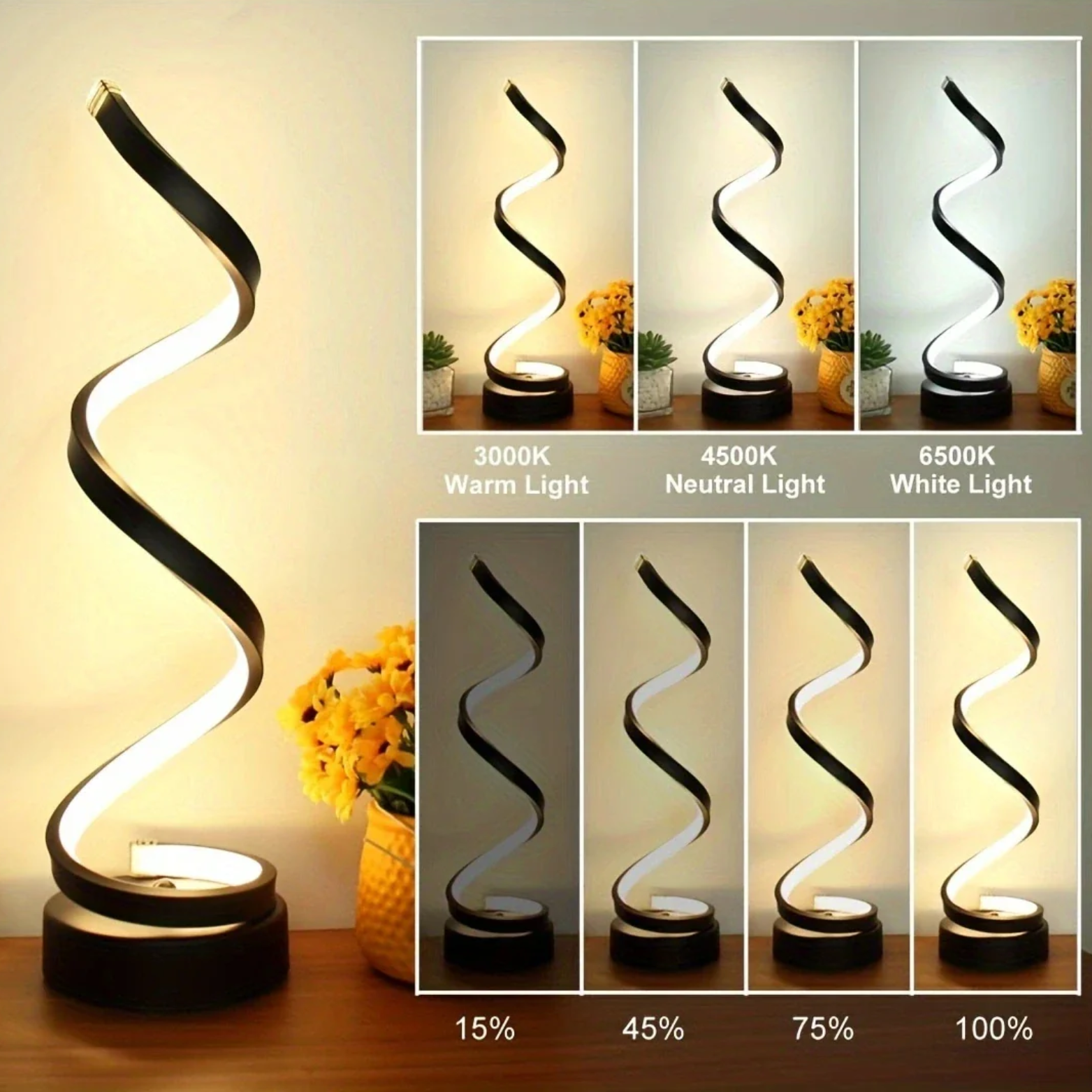 Lampe de Chevet Design - Spirale